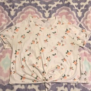 Floral Tied T-Shirt